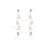 Super Beautiful Hollow Silver Butterfly Diamond Stud Earrings Long Tassel Elegant Earrings Temperament Gentle Fashion Earrings