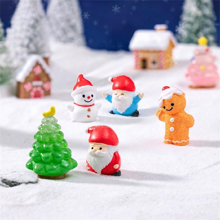 Obrutbar Julkristallkula Prydnad Jultomte Snögubbe Harts Hantverk Kreativ Design För Hem Kontor Dekoration