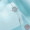 Original Winter Snowflake Bracelet for Women Niche Design S925 Sterling Silver Ice Flower Bracelet Christmas Gift