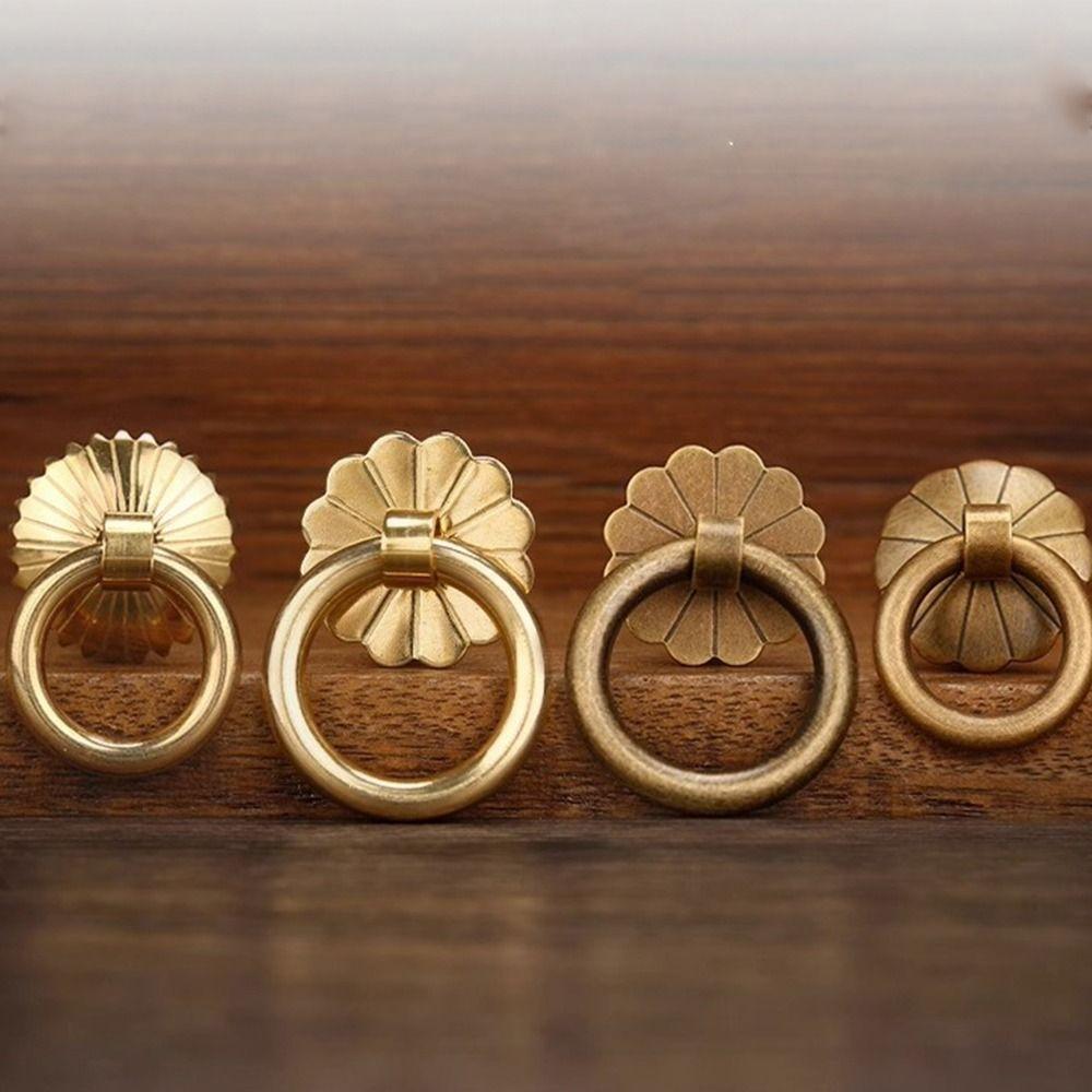 Pulls Door Knocker Handle Drawer Knobs Vintage Pull Rings  Dresser