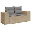VidaXL Salon de Jardin avec Coussins 6 pcs, Canapés de Terrasse, Ensemble de Meubles de Patio, Mobilier d'Extérieur, Beige 3222578