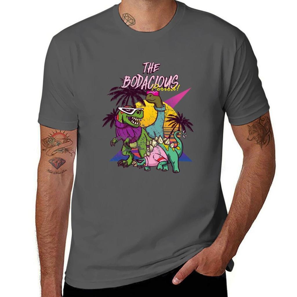 Bodacious PeriodFunny Dinosaur Reptiles Party 80s TShirt Man T Shirts Graphic T Shirts for Man Slim Fit TShirt