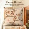 Cute Caybara Cushion Cover Natural Linen Organic Fabric DoubleSided Printing Sofa Home Decor Gift Pillow Case