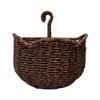 Semicircle Rattan Wall Basket with Umbrella Handle for Keeping Frequently Used Items Within Easy Reach and View