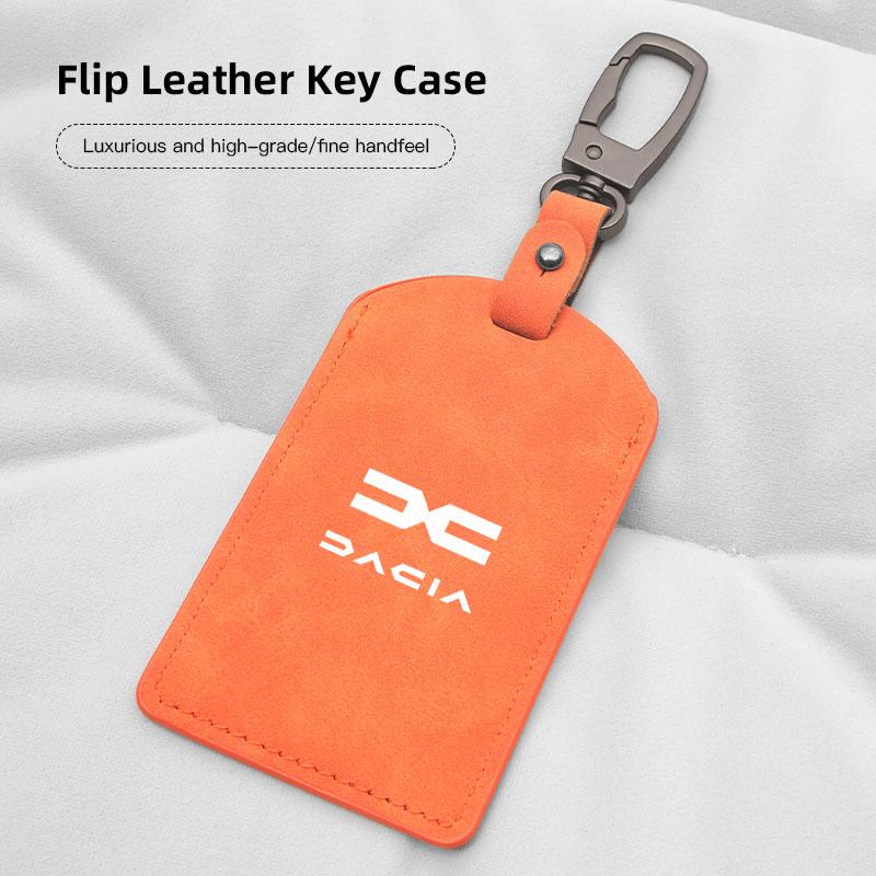 Luxurious High-grade Flip Leather Key Case For Dacia Sandero Duster 2012-2025 Jogger Bigster Spring Logan Stepway Dokker Lodgy