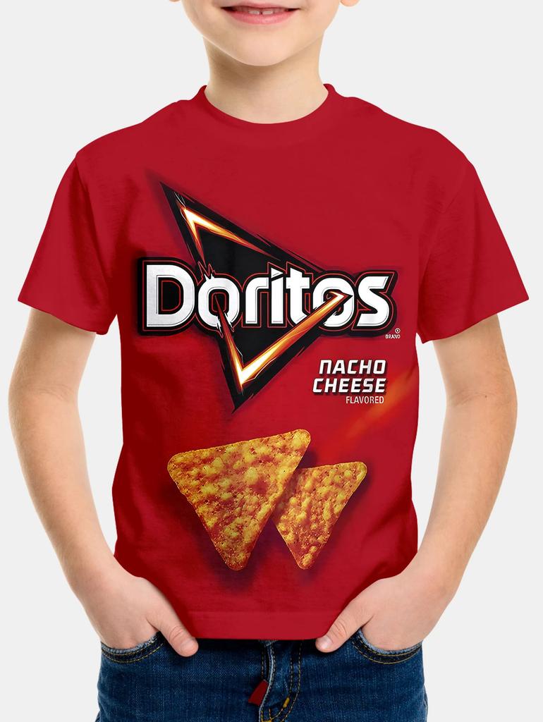 Divertente Creativo Patatine Stampa 3D Takis Personalizzato Moda Bambini Maglietta Girocollo Manica Corta Ragazzi Ragazze Bambini Top Casual