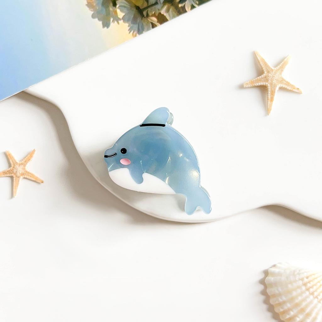 Cartoon Meereskleintier-Haarspangen sind kleine und zarte Acetat-Pfannen-Haarspangen, Pferdeschwanz halb gebundene Haiklammern