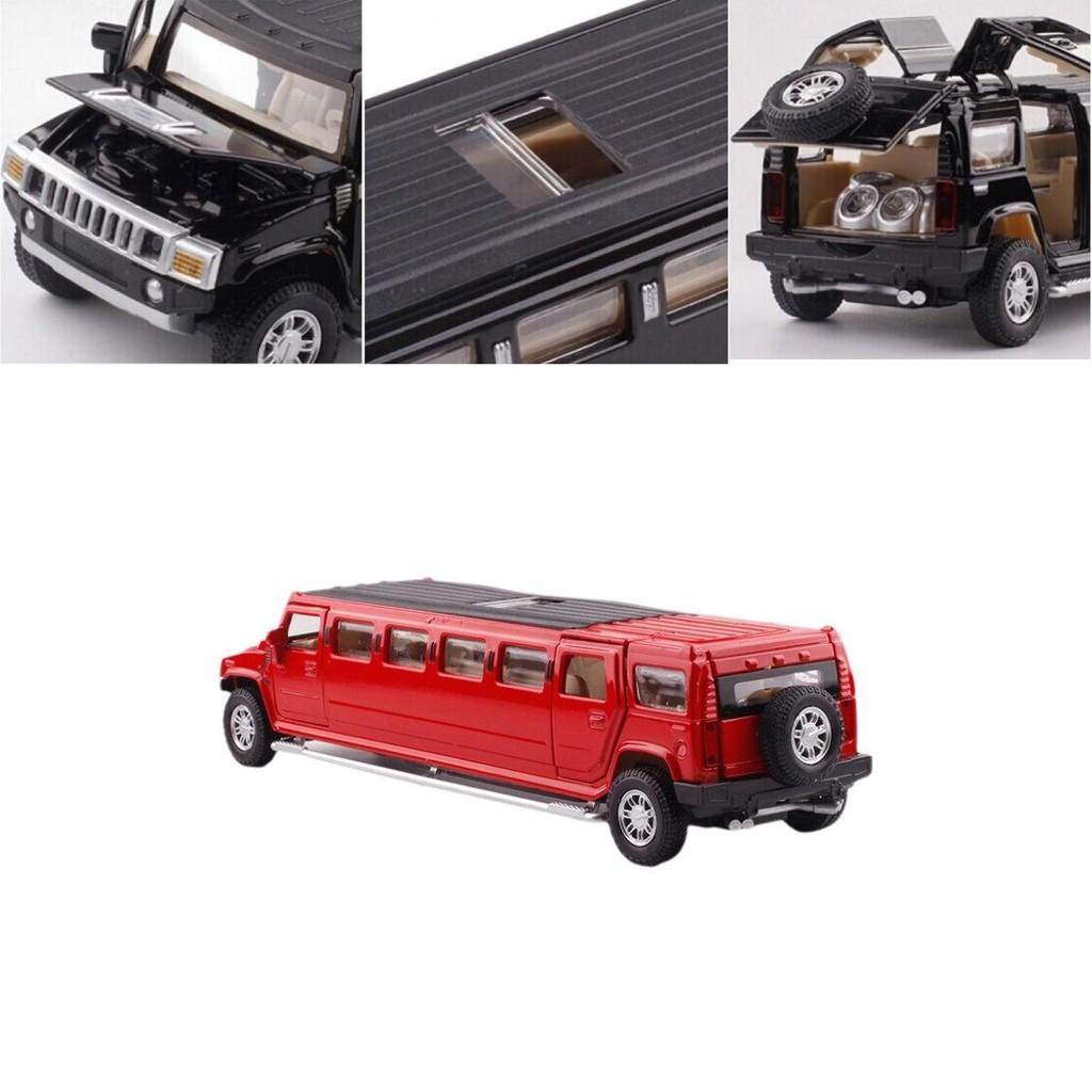Exquisite 132 Scale H6 Alloy Model Car With Flashing Lights And Opening Doors