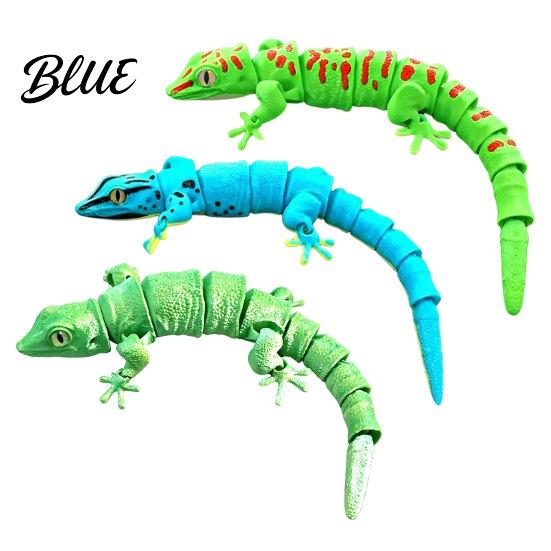 Flexible Lizard Model 3D Printed Leopard Gecko Figurine, Realistic Articulated Chameleon Fidget Toy, Animal Decor Jointed Model, Shape Desk Decoration