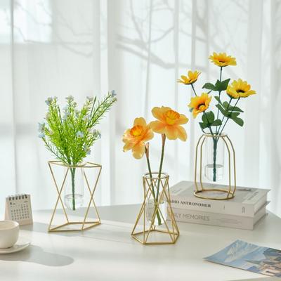 Home Decorations: Living Room Desktop Flower Arranger Table Dried Flowers Artificial Flower Vase