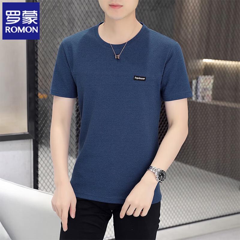 Romon Men's Short Sleeve Round Neck T-Shirt