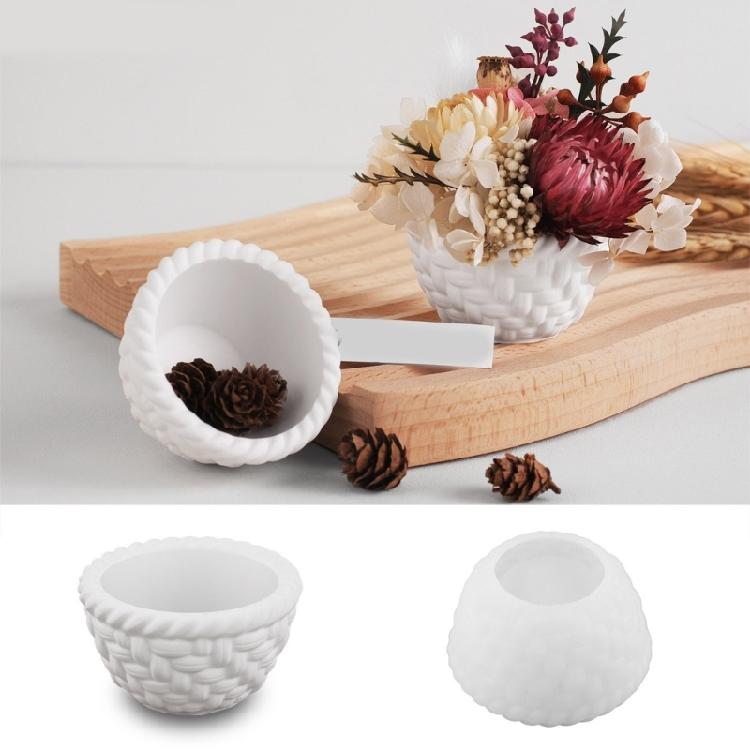 Candle Cup Molds Crafting Moulds Flower Basket Shape Succulent Planter Moulds Candle Holder Molds Candle Stand Molds