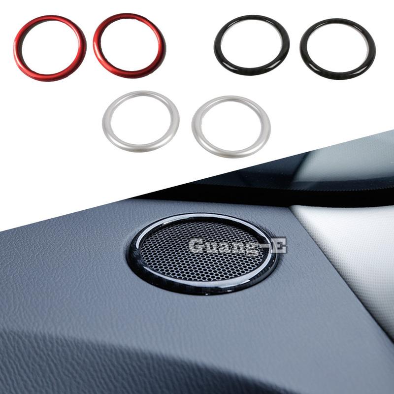 For Mazda CX-3 CX3 2017 2018 Car Stick Ide Audio Speak Sound Inner Front Dashboard Trims Circle Trim 2PCs