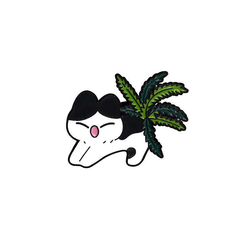 Cartoon cute oil dripping animal plant tail cat clothing accessories decorative oil dripping
