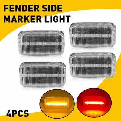 Fit 2015- Chevy Silverado 2500HD Clear LED Fender Light Amber Red Lamp 4PCS