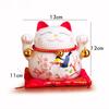 5 colių „Maneki Neko Lucky Cat“ ornamentas, keramikinis „Fortūnos katės“ statula Namų dekoratyvinė dovana „Feng shui Beckoning Cat Piggy Bank“