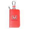 For Honda Civic Accord Cr-v Fit Crosstour Leather Car Key Protection Shell Bag Carbon Filber Car Key Case Car Keychain EB1