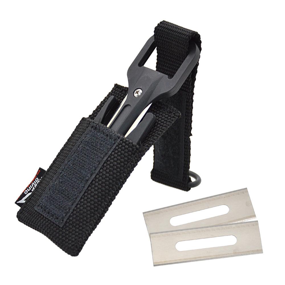 

Нейлоновое снаряжение для подводной охоты Секантное оборудование Портативный набор для аварийной резки для дайвинга Резак Подводная леска Острое уличное снаряжение чёрный