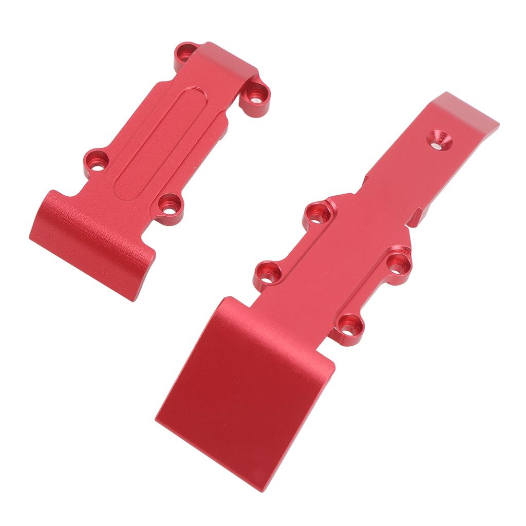 RC Car Skid Plate Front and Rear RC Car Aluminum Skid Plate for Traxxas 116 Revo Slash Red