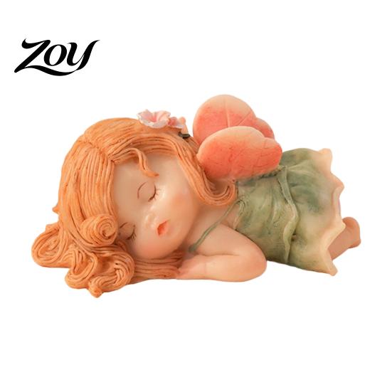 Miniature Flower Elf Figurines Cute Forest Fairy Resin Figurine, Mini Statue for Desktop Decorations Desktop, Car Dashboard, Potted Plant Micro
