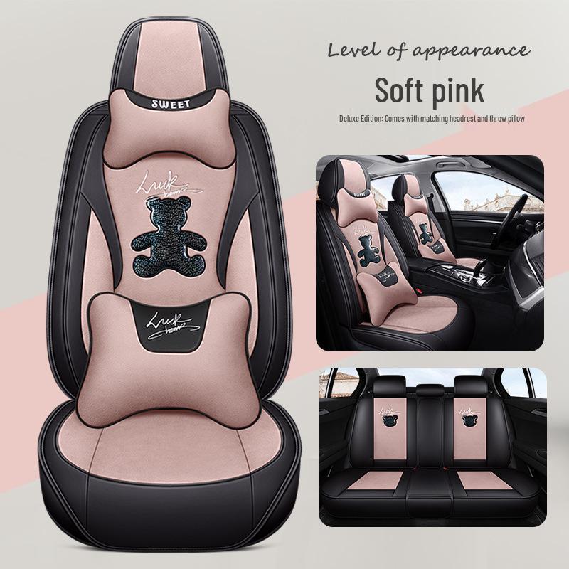 Cartoon Car Seat Covers for Beijing Hyundai Tucson, ix25, ix35, Sonata, and Sonata Eight - Tech Cloth Cushions