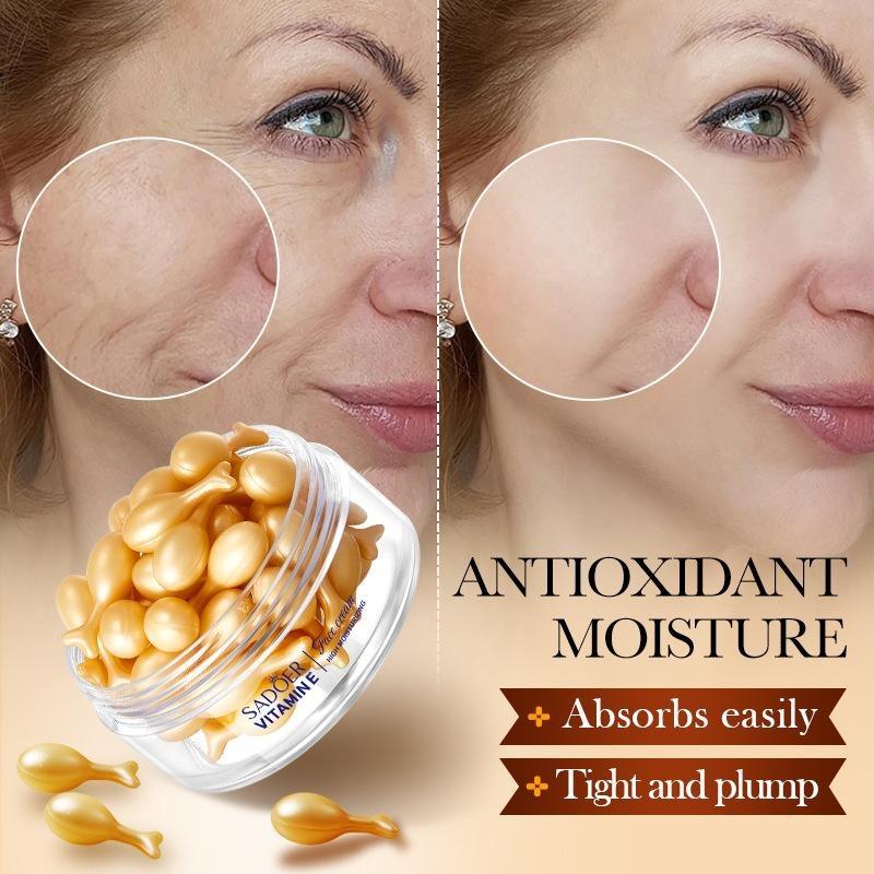 Evening Primrose Vitamin E Moisturizing Essence Cream Capsule Essence Cream for Long-lasting Hydration and Nourishment. Smooth Skin Cream