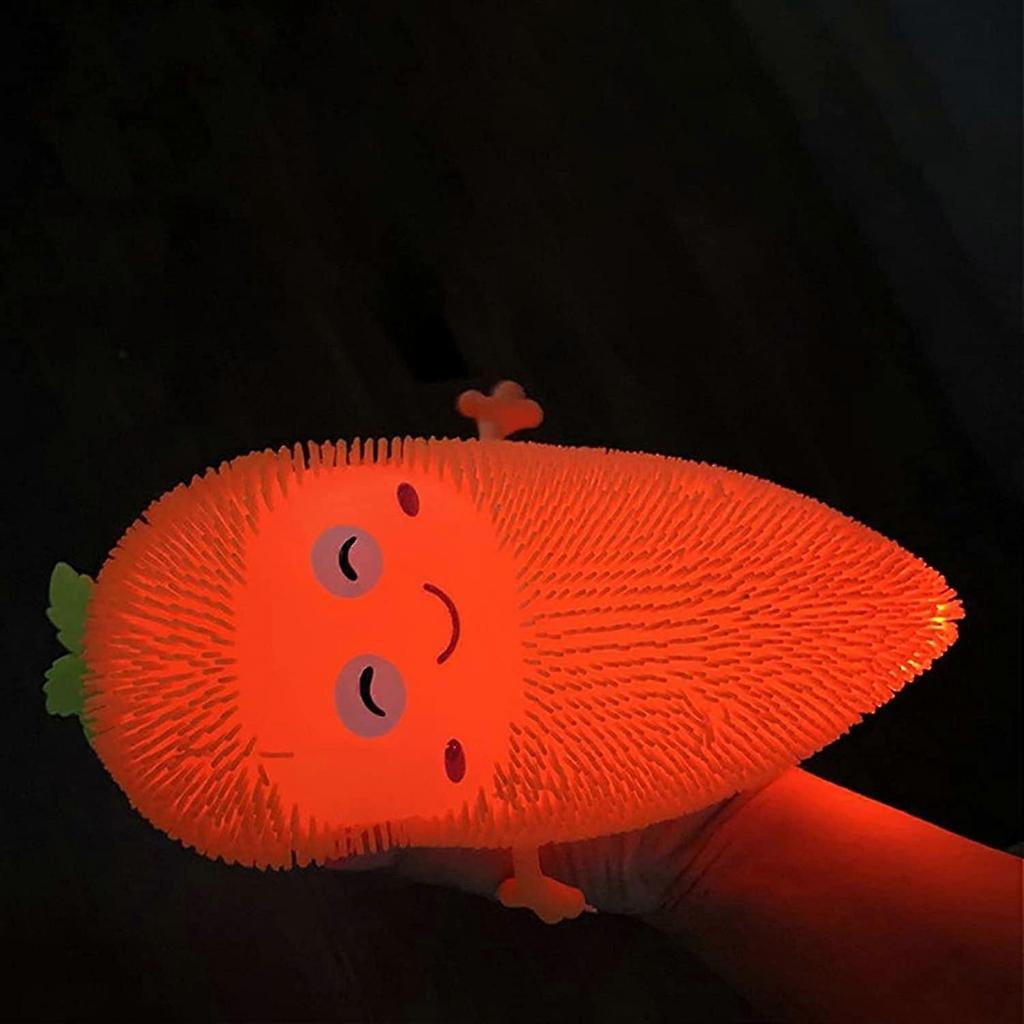 Carrot Squeeze Toy,Highly Simulated Solid Color Luminous Carrot Shape Squeeze Toys for Children - Random Color.