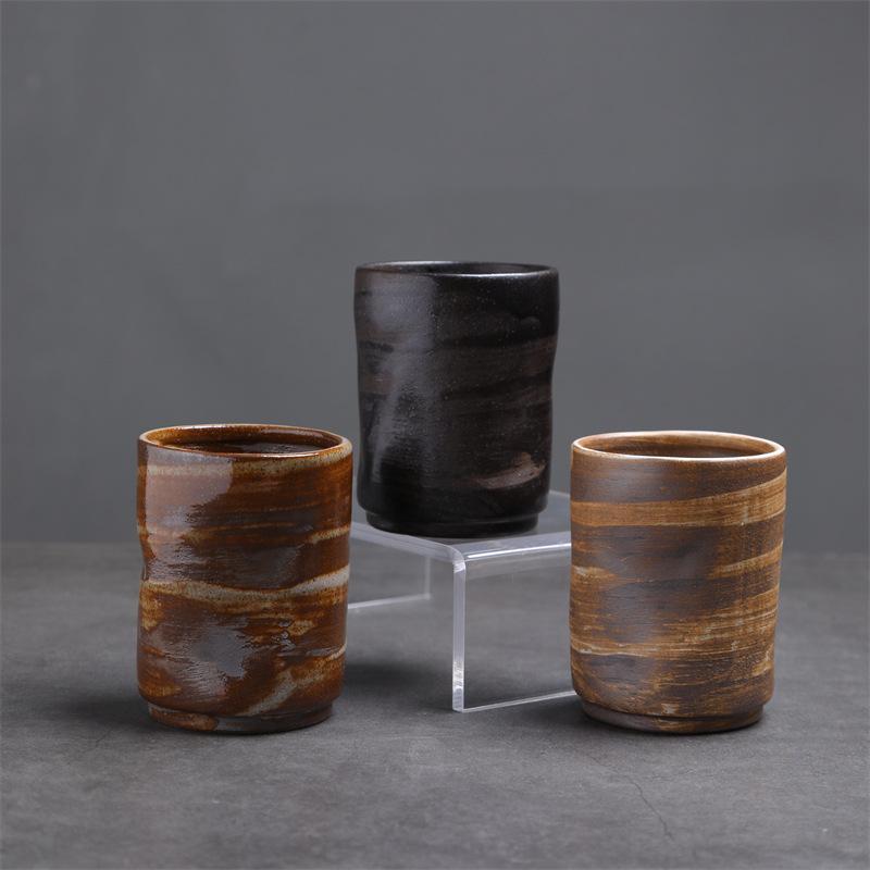 Cupa Ceramică Retro de Capacitate Mică, Lucrată Manual, Ceramică Brută, Ceașcă de Cafea Espresso, Ceașcă pentru Mic Dejun, Ceașcă Creativă Vintage