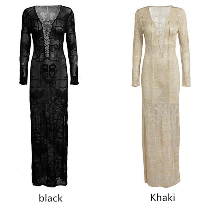 New Arrivals Sexy Beach Cover Up Crochet Women Swimwear Rash Guard Beach Kaftan Wrap Dress