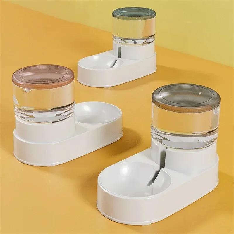 PP Material Pet Feeder Pet Water Fountain Drink Bowl Automatic Pet Feeder Large Cat Dog Food Dispenser