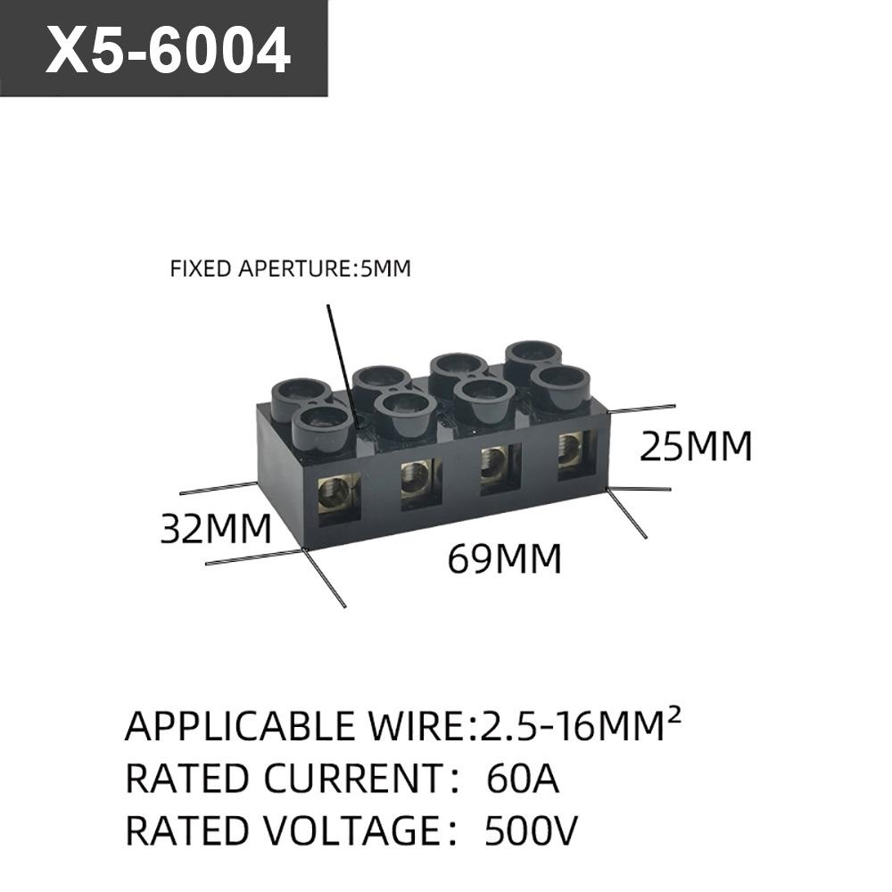 1Pcs X5 Series Terminal Block 20-6 AWG Terminal Electrical Connector New Wiring Connector