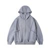 Women's Petite Gray Sweatshirt Jacket - 2025 Korean Style Autumn Winter Versatile Commuting Outfit