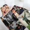 Jacob Elordi pic collage Throw Blanket Quilt Furry Luxury St Luxury Designer Blankets