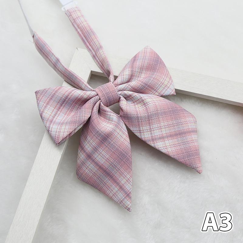 Personalized Flower Plaid Uniform Collar Flower Bow Tie Small Fresh Sailor Suit Bow KTB
