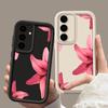 Flower Print Anti-Fall Cover For Samsung S25 Ultra S24 FE S23 S22 A56 A36 A16 A15 A55 A35 TPU Soft Matte Shockproof Phone Case