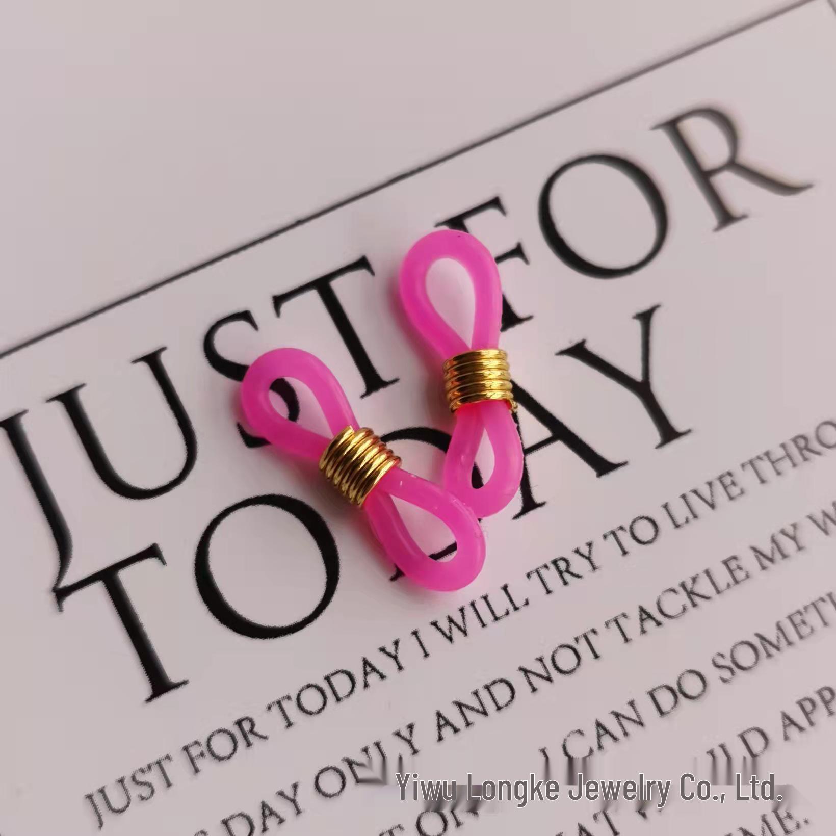 

Цветная силиконовая цепочка для очков с металлической спиралью и противоскользящей 8-образной пряжкой Gold Spiral Buckle