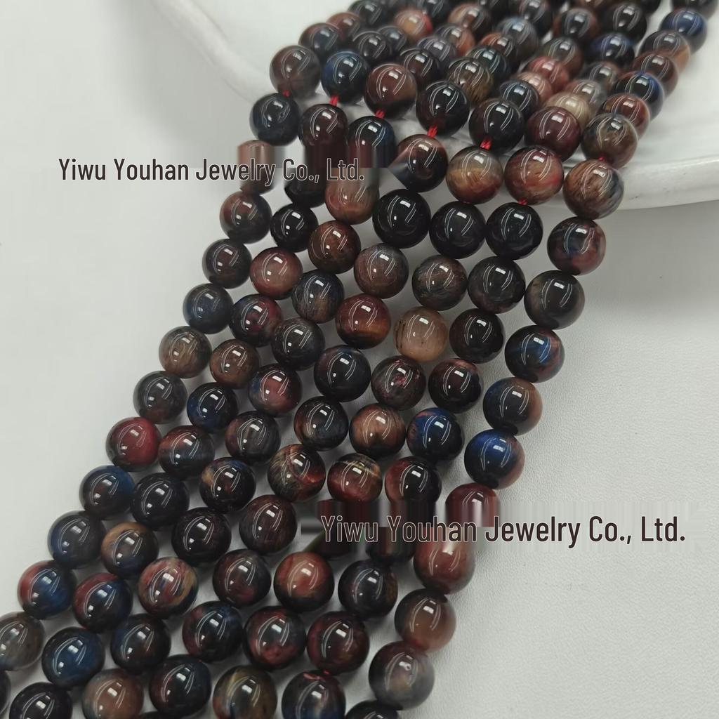 Handmade Natural Colorful Tiger Eye Stone Beaded Jewelry Accessories