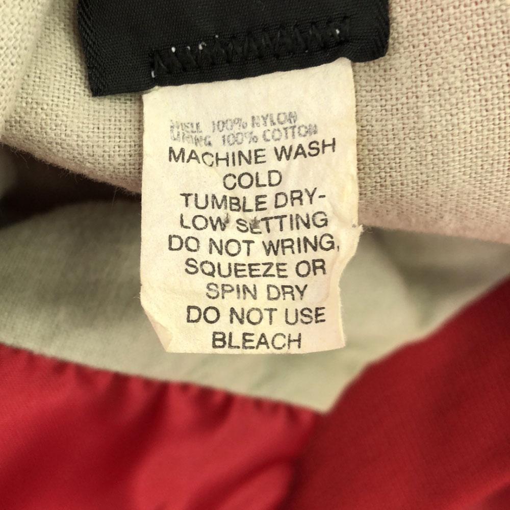 Pla-Jac 80s Made In USA Print Stajan XL Red Nylon Old Men's Used