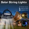 Solar String Lights Outdoor 10M LED XPE Waterproof Fairy Lights 5 Modes Silver Wire Lights for Garden Yard Party DIY Decorative