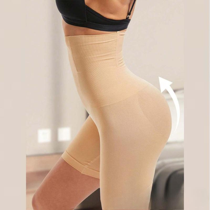 2-teiliges Set hoch taillierte, bauchumschließende Unterwäsche für Frauen mit starkem Gesäß, formende Taillenslips, formende Höschen