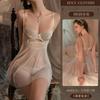 Erotic Underwear: Sexy lace Seductive Steel Frame Gathering Nightdress, Hot See-through pajamas, no-take uniform 8848