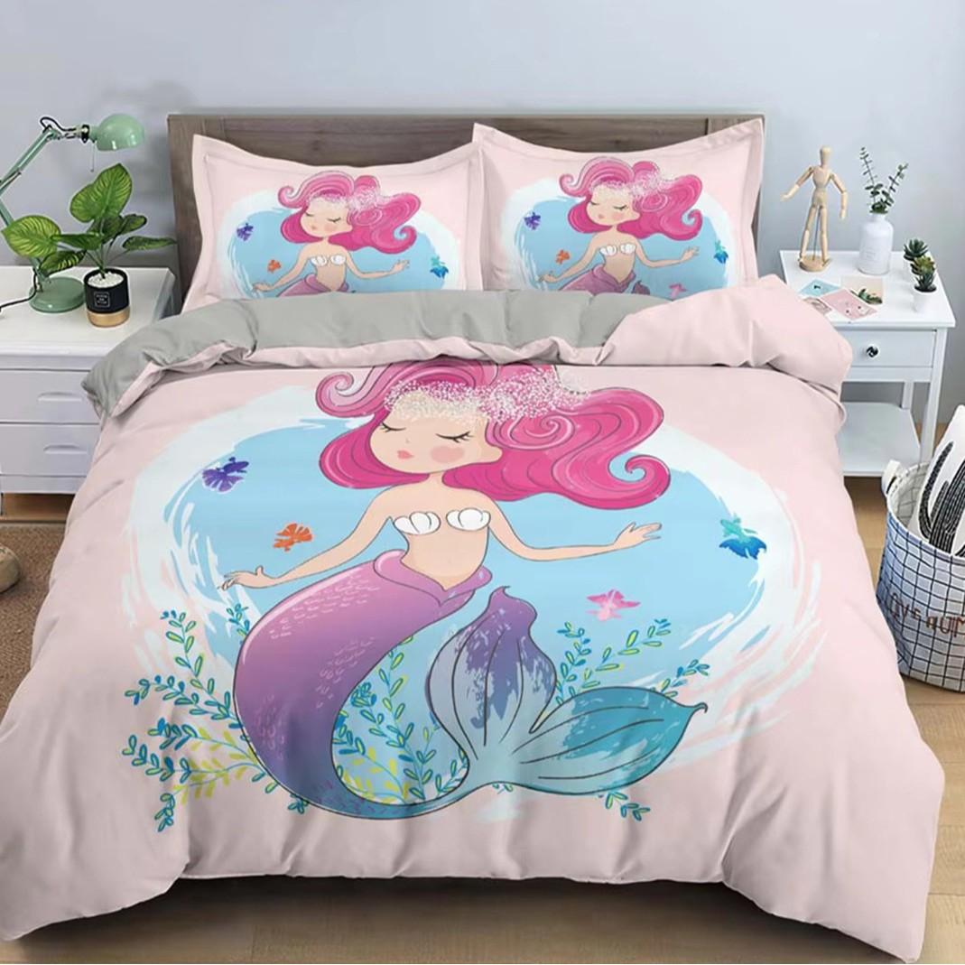 

Mermaid Down Comforter Set Bedding Set 3-piece Comforter Cover Set 135*200cm