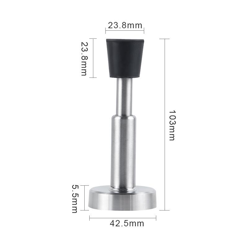 Hydraulic Buffer Doorstop - Stainless Steel Telescopic Anti-collision Silent Rubber Door Handle Lock Protector