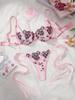 Sexy Leopard Lingerie Brief Set Lace See Through Anal Underwear Women Honeymoon Exotic Sets Push Up Bra Onlyfans Erotic Outfit