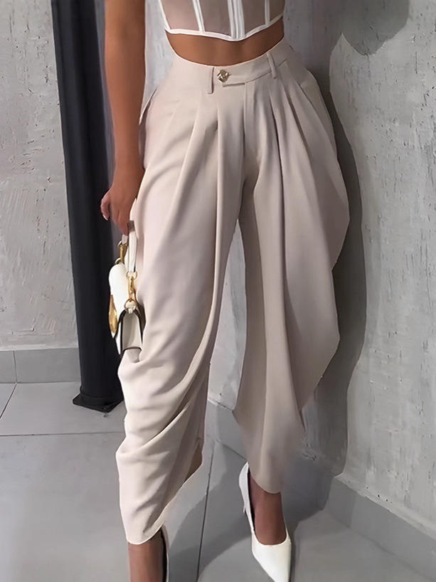 Urban Street Dames Relaxte Wijde Broek Van Polyester Stof Voor Casual Kleding