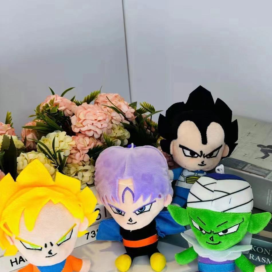20cm Dragon Ball Japan Anime Plush Toys Super Saiyan Goku Vegeta Picollo Trunks Gohan Cartoon Figure Stuffed Dolls