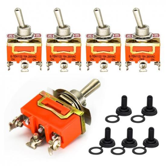 

x5 Toggle Switch 12V ON OFF ON Car Flick Dash Light Marine 12Volt Switches Boat