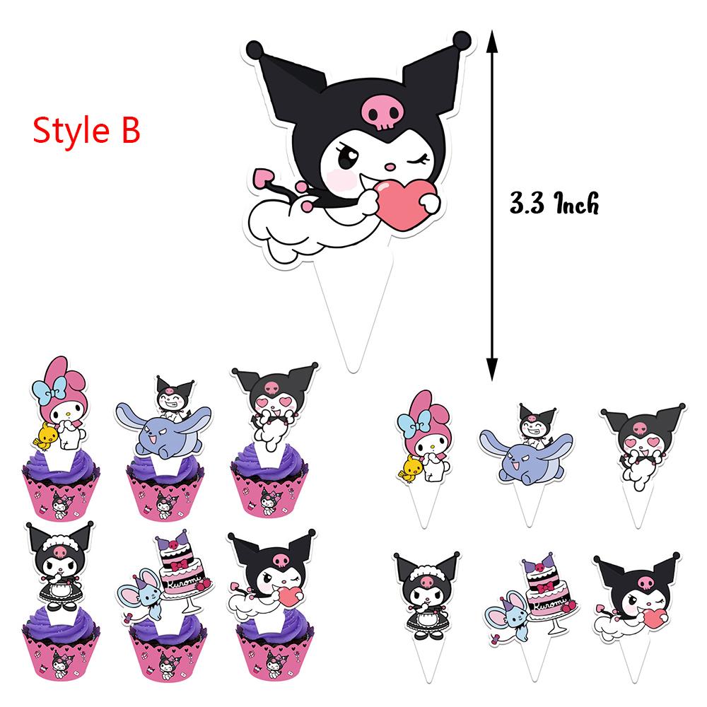 Kuromi Birthday Party Decoration Supplies Banner Cake Top Balloons for Children