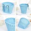 Plastic Wovens Bicycles Basket Detachable Wicker Front Handlebars Bikes Basket