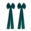 Christmas Chair Sashes Bows Large Velvet Chair Cover Back Tie Supplies for Christmas Banquet Home Wedding Event Holiday Party Decor